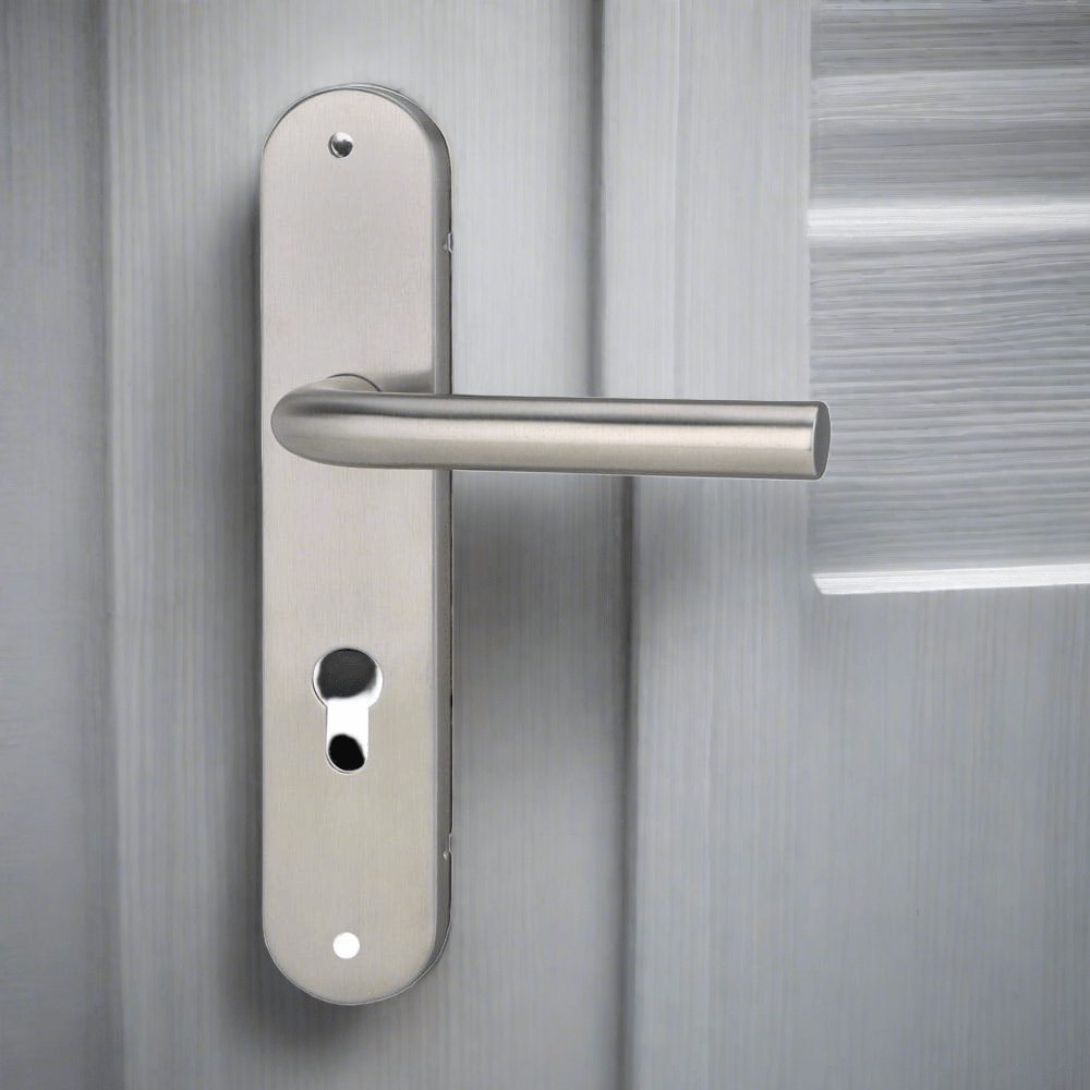 Crystal Supplies Door Handles & Knobs Lever on Plate Lock Door Handle - L301A93SN