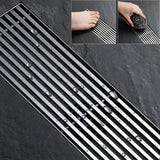 Crystal Supplies Bathroom Accessories Stainless Steel Rectangular Long Floor Drain