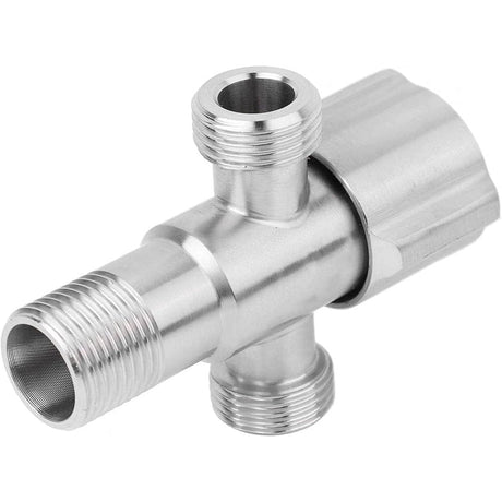 Crystal Supplies Bathroom Faucet Stainless Steel Two Way Angle Valve Adapter Connector Faucet - CS33