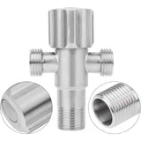 Crystal Supplies Bathroom Faucet Stainless Steel Two Way Angle Valve Adapter Connector Faucet - CS33