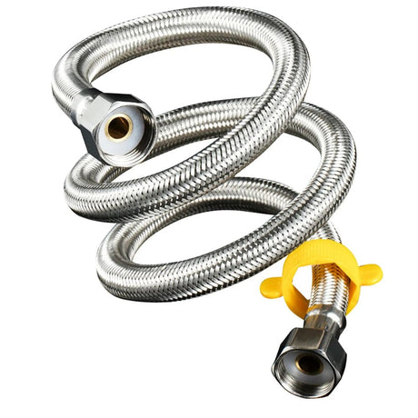 Crystal Supplies Kitchen Sink Stainless Steel Wire Braided Flexible Faucet Hose - CS24 & CS23