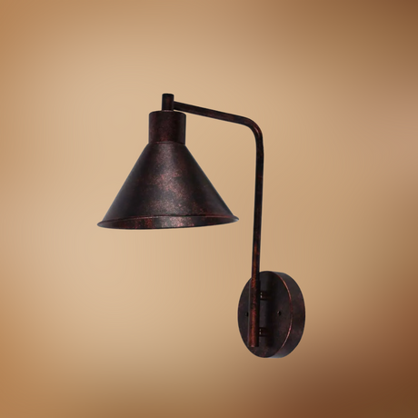 Modern Curved Red Bronze 40W Corner Wall Light