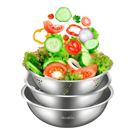 Decakila Bathroom Sink Decakila 3 Pieces Kitchen Basin Set - KMTT144M