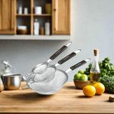 Decakila Kitchen Appliances Decakila 3 Pieces Stainless Steel Fine Mesh Strainer - KMTT146M