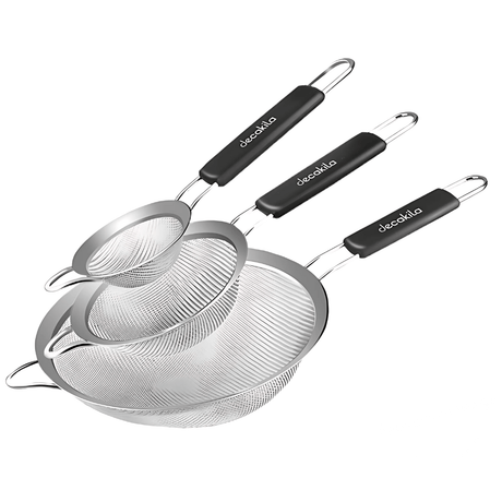 Decakila Kitchen Appliances Decakila 3 Pieces Stainless Steel Fine Mesh Strainer - KMTT146M