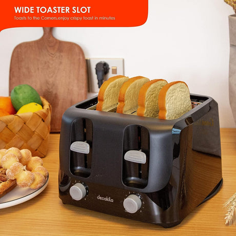 Decakila Kitchen Appliances Decakila 4 Slides Toaster 1500W - KETS010B