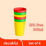 Decakila Kitchen Tools & Accessories Decakila 6 Pieces Plastic Cup Set - KMTT128P