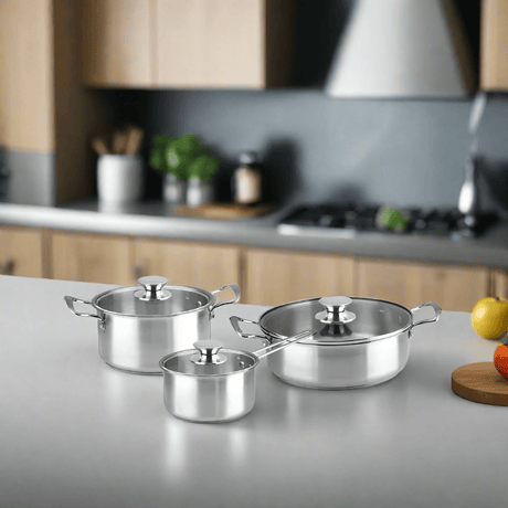 Decakila Kitchen Utensils Decakila 6 Pieces Stainless Steel Cookware Set - KMEP049M