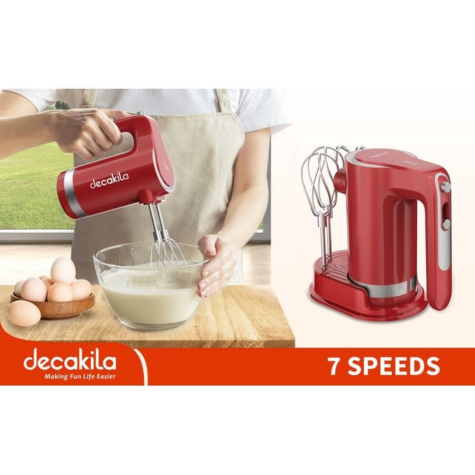 Decakila Kitchen Appliances Decakila 7-Speed Cordless Hand Mixer 90W - KMMX006R