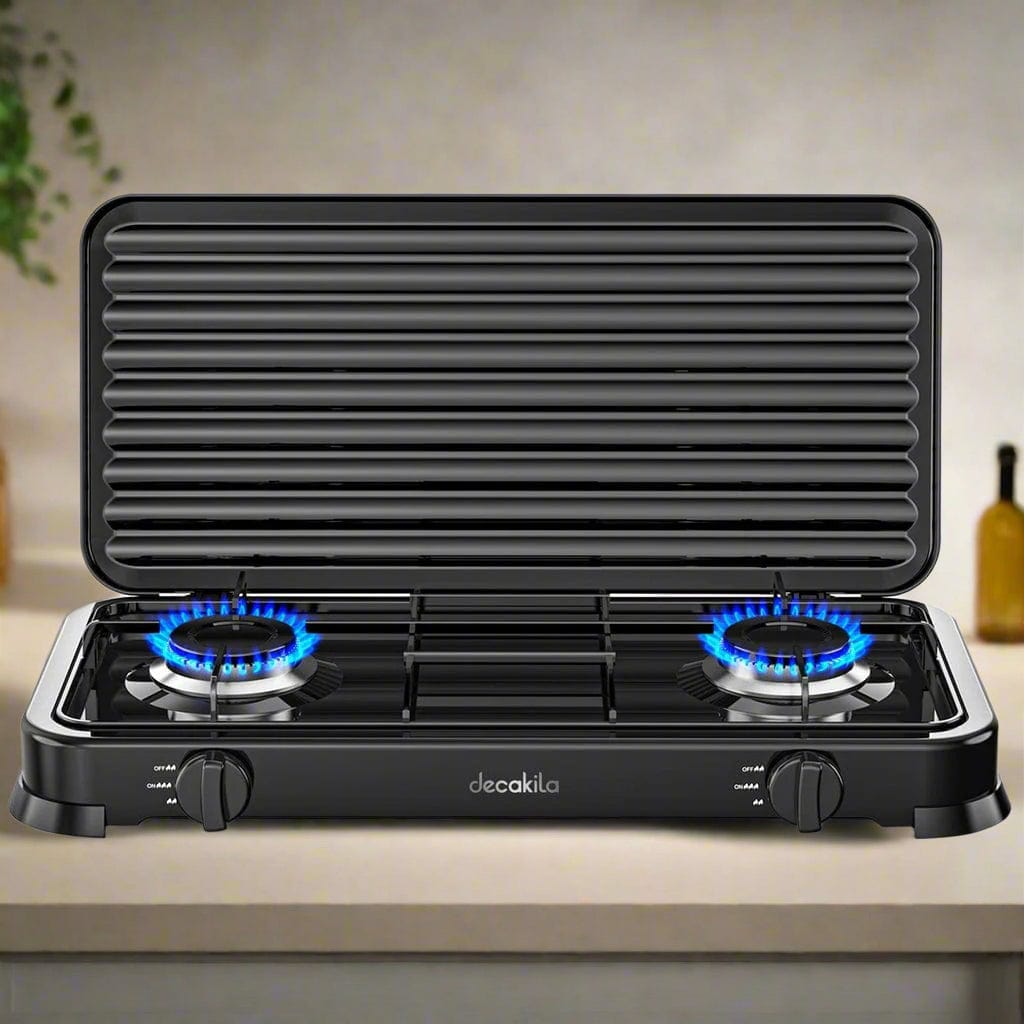 Decakila Kitchen Appliances Decakila Double Burner Gas Stove - KMGS008B