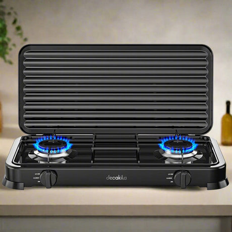 Decakila Kitchen Appliances Decakila Double Burner Gas Stove - KMGS008B