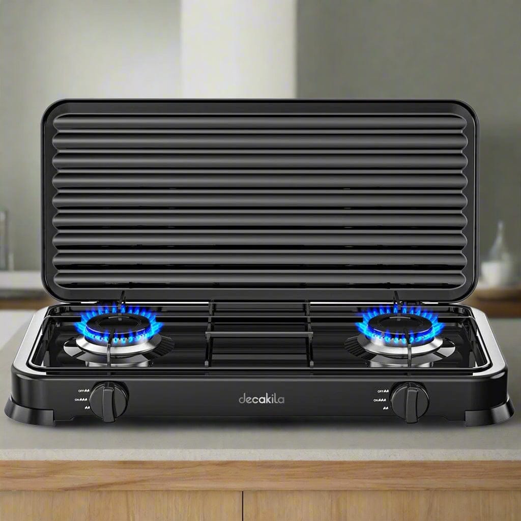 Decakila Kitchen Appliances Decakila Double Burner Gas Stove - KMGS008B