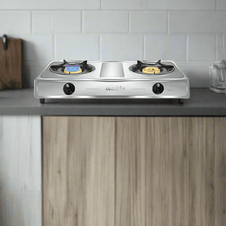 Decakila Kitchen Appliances Decakila Double Burner Table Top Gas Stove - KMGS013M