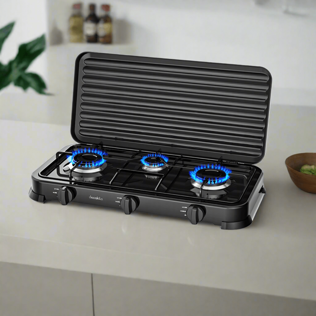 Decakila Kitchen Appliances Decakila Triple Burner Gas Stove - KMGS009B