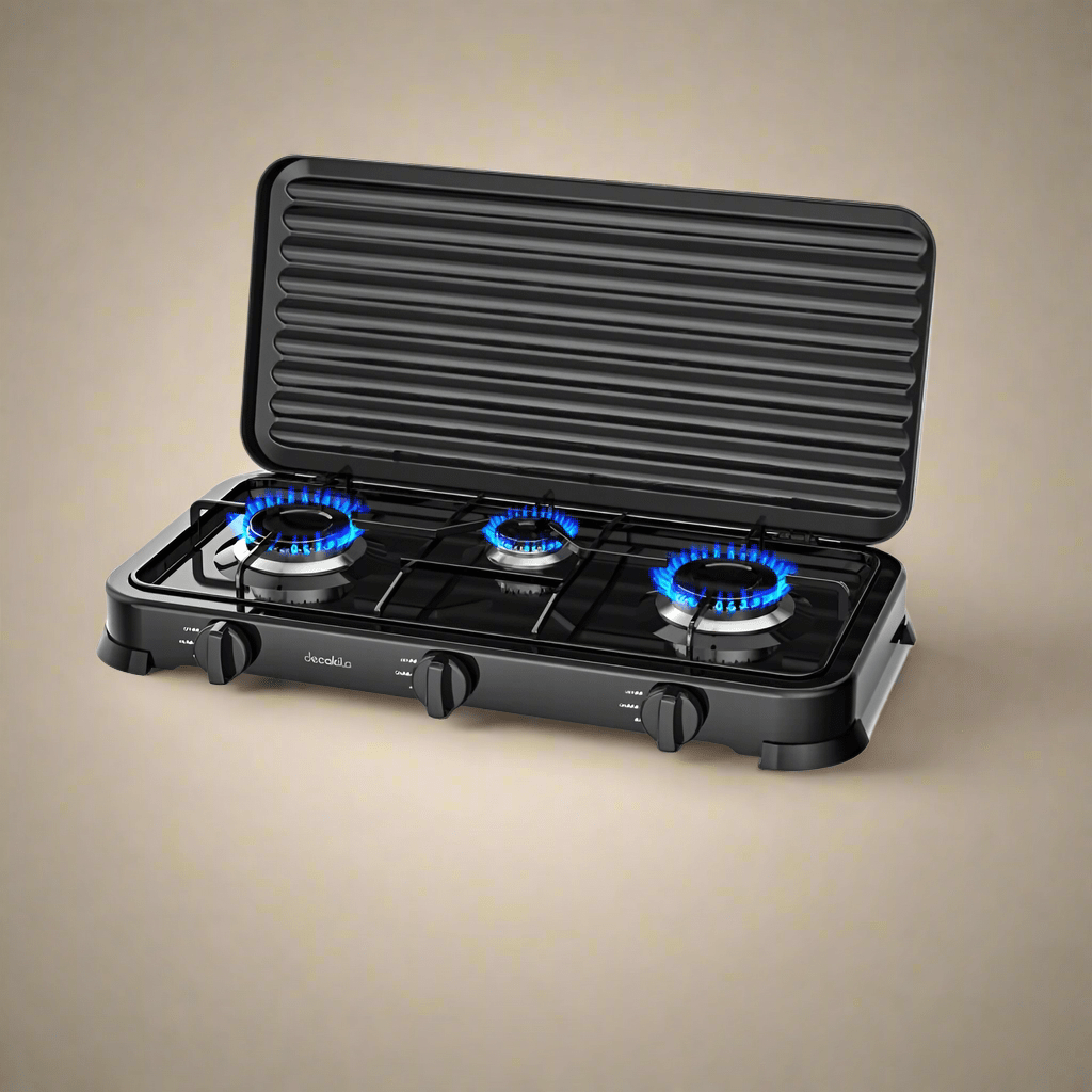 Decakila Kitchen Appliances Decakila Triple Burner Gas Stove - KMGS009B