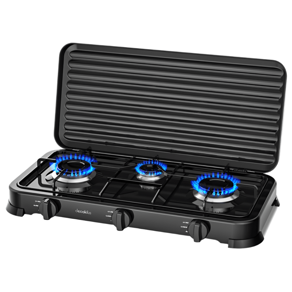 Decakila Kitchen Appliances Decakila Triple Burner Gas Stove - KMGS009B