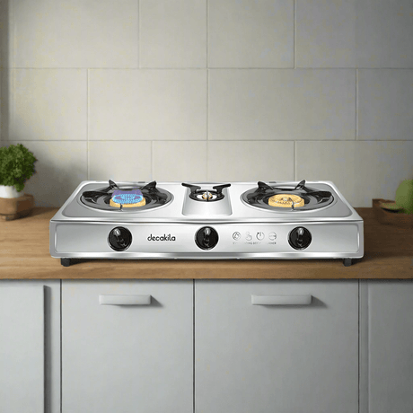 Decakila Kitchen Appliances Decakila Triple Burner Table Top Gas Stove - KMGS014M