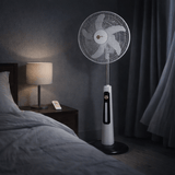 Decakila Fan & Cooler H&A 18-Inch Rechargeable Standing Fan with Remote, LED Light & USB Port - 300A-18