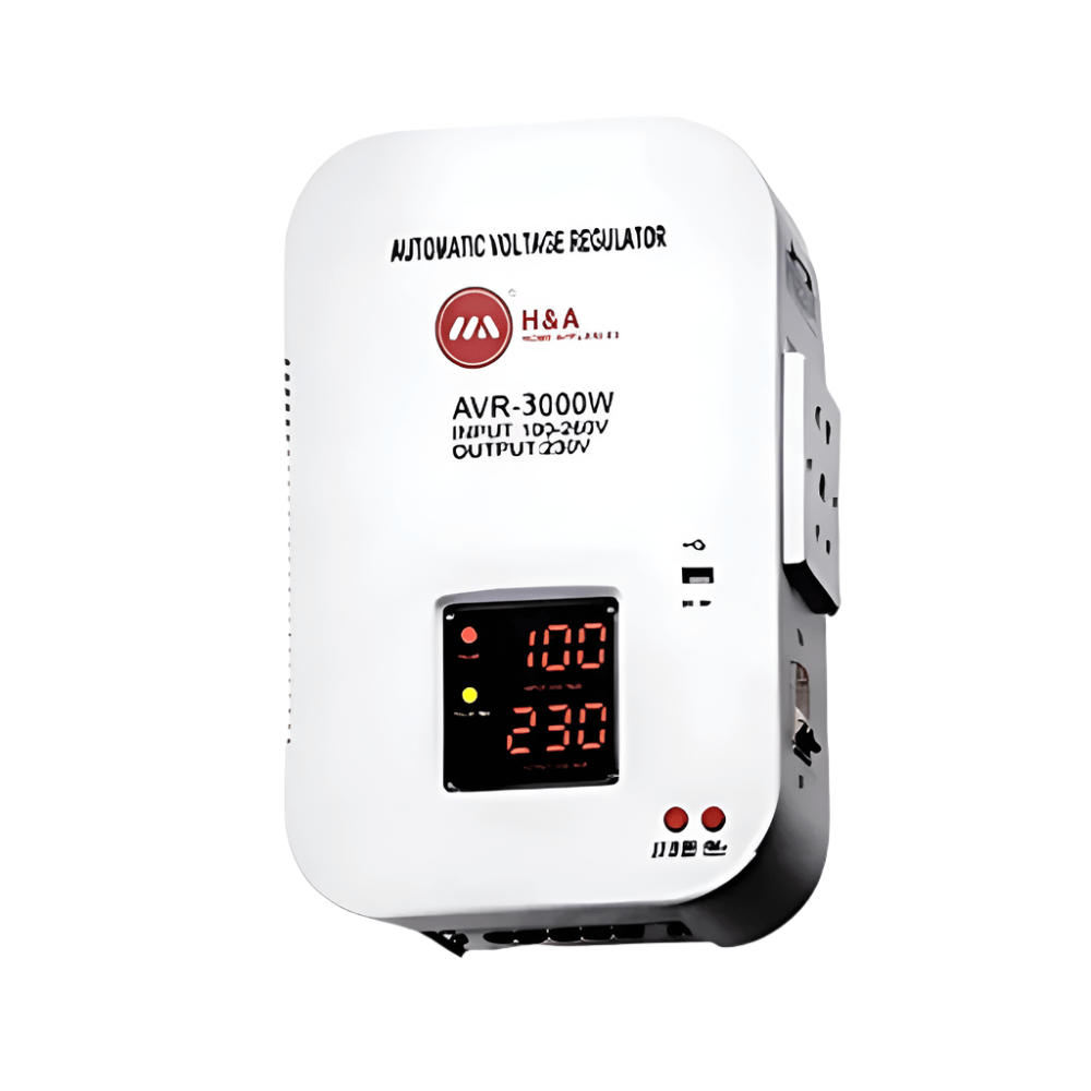 Decakila Power Management & Protection H&A 3000W Digital Wall-Mounted Voltage Regulator Stabilizer - H&A-WM-3000W