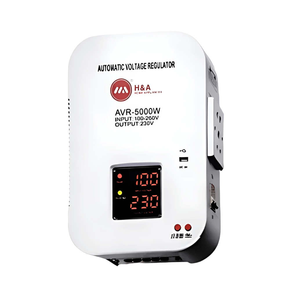 Decakila Power Management & Protection H&A 5000W Digital Wall-Mounted Voltage Regulator Stabilizer - H&A-WM-5000W