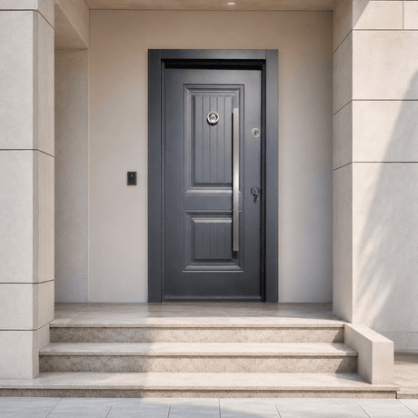 Decordin Security & Entrance Doors Full-Metal All-Weather Security Entrance Door with Mono Lock