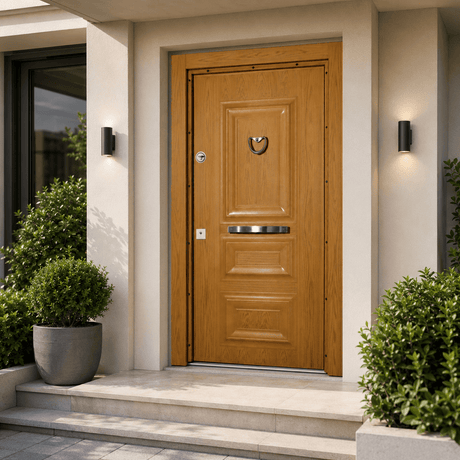 Decordin Security & Entrance Doors Full-Metal All-Weather Security Entrance Door with Mono Lock