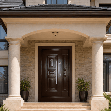 Decordin Security & Entrance Doors Full-Metal All-Weather Security Entrance Door with Mono Lock