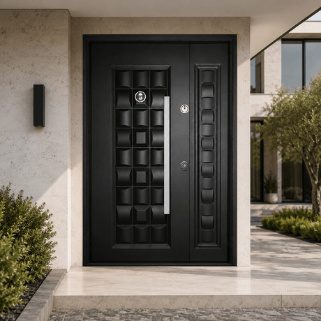 Decordin Security & Entrance Doors Full-Metal All-Weather Security Entrance Door with Mono Lock