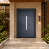 Decordin Security & Entrance Doors Full-Metal All-Weather Security Entrance Door with Mono Lock