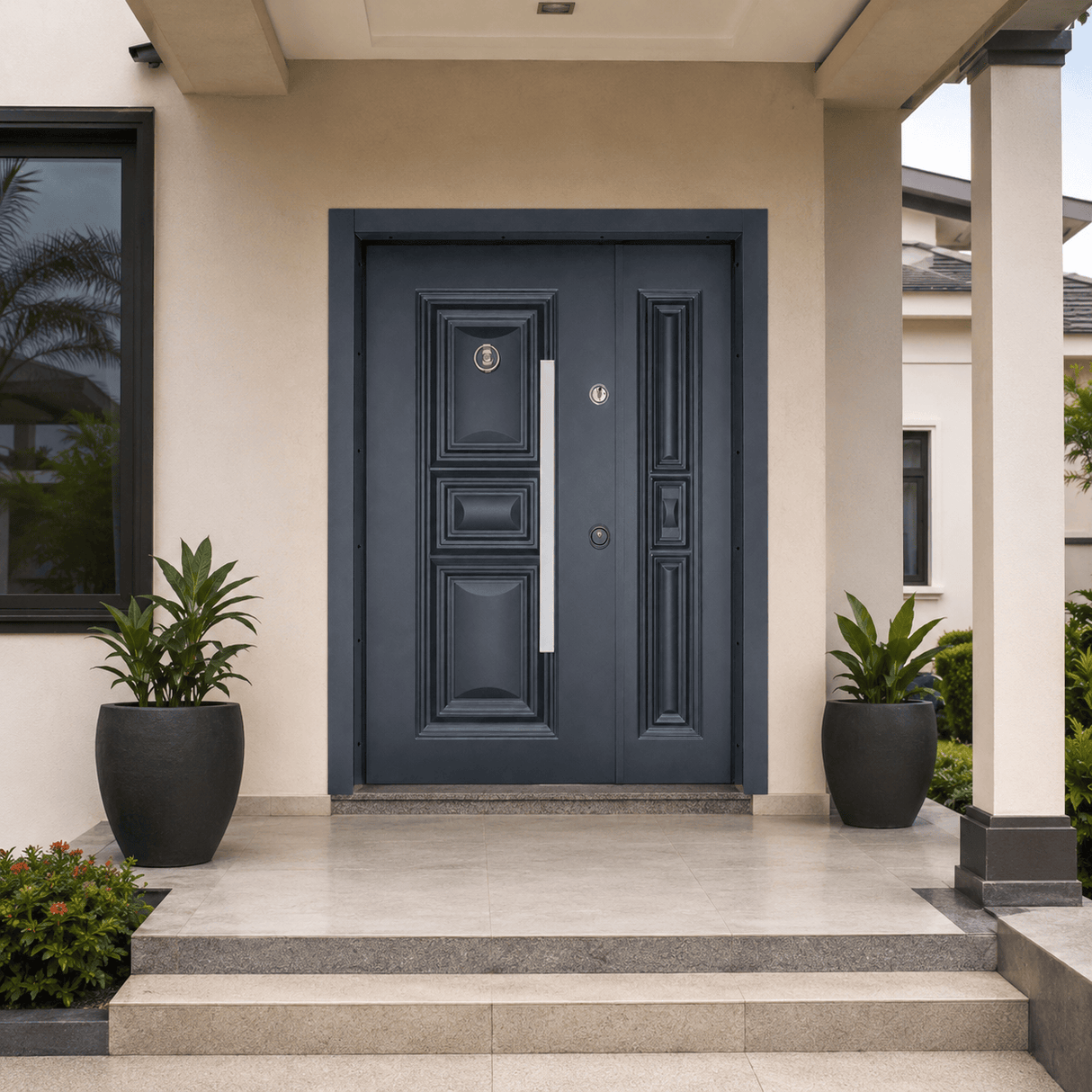 Decordin Security & Entrance Doors Full-Metal All-Weather Security Entrance Door with Mono Lock