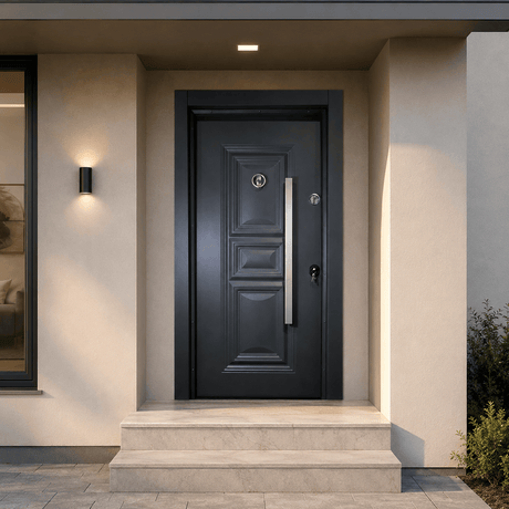 Decordin Security & Entrance Doors Full-Metal All-Weather Security Entrance Door with Mono Lock