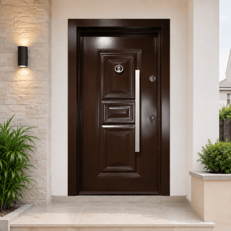 Decordin Security & Entrance Doors Full-Metal All-Weather Security Entrance Door with Mono Lock