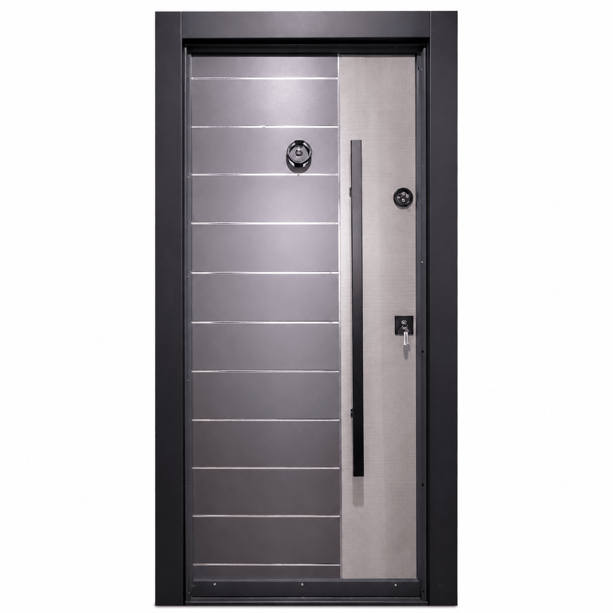 Decordin Security & Entrance Doors Laminox Wood-Finish Security Entrance Door with Mono Lock