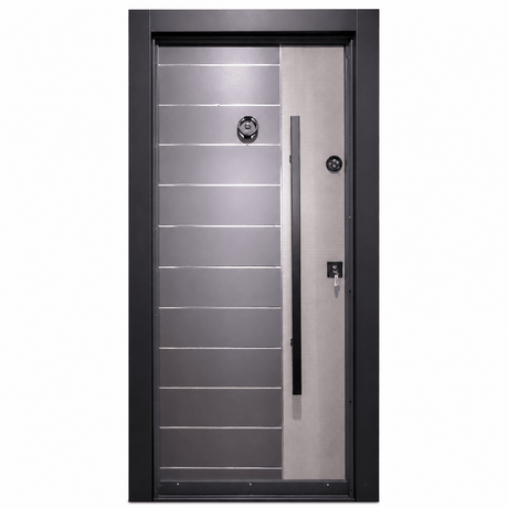 Decordin Security & Entrance Doors Laminox Wood-Finish Security Entrance Door with Mono Lock