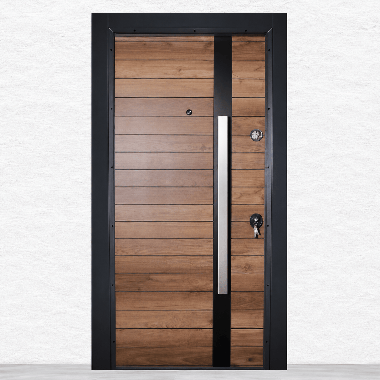 Decordin Security & Entrance Doors Laminox Wood-Finish Security Entrance Door with Mono Lock
