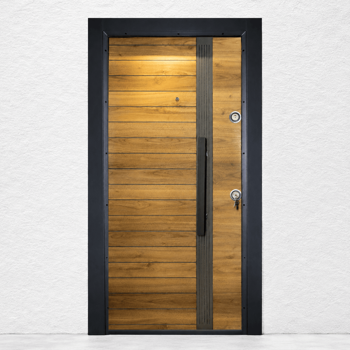 Decordin Security & Entrance Doors Laminox Wood-Finish Security Entrance Door with Mono Lock