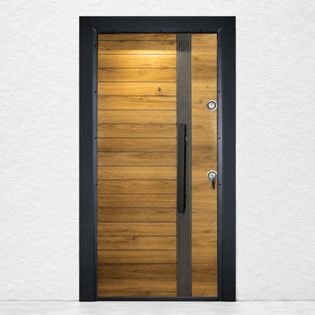 Decordin Security & Entrance Doors Laminox Wood-Finish Security Entrance Door with Mono Lock