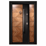 Decordin Security & Entrance Doors Laminox Wood-Finish Security Entrance Door with Mono Lock