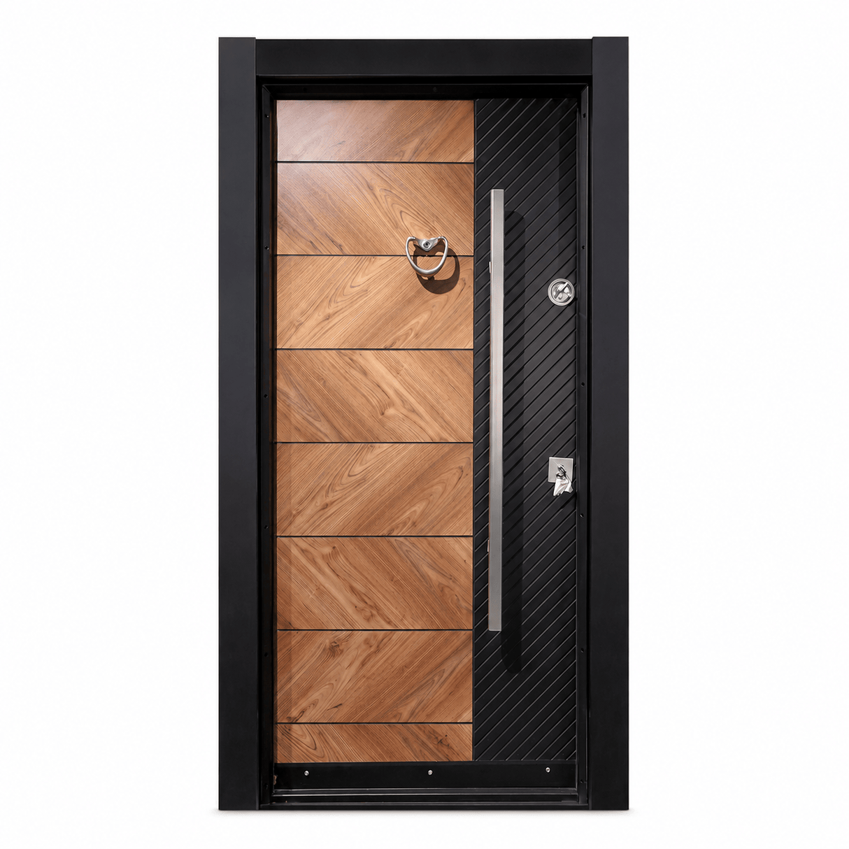 Decordin Security & Entrance Doors Laminox Wood-Finish Security Entrance Door with Mono Lock