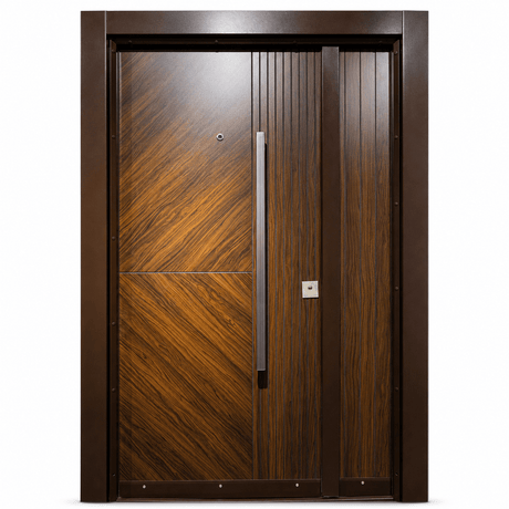 Decordin Security & Entrance Doors Laminox Wood-Finish Security Entrance Door with Mono Lock