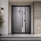 Decordin Security & Entrance Doors Laminox Wood-Finish Security Entrance Door with Mono Lock