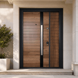 Decordin Security & Entrance Doors Laminox Wood-Finish Security Entrance Door with Mono Lock
