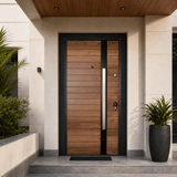 Decordin Security & Entrance Doors Laminox Wood-Finish Security Entrance Door with Mono Lock