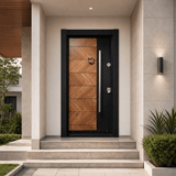 Decordin Security & Entrance Doors Laminox Wood-Finish Security Entrance Door with Mono Lock