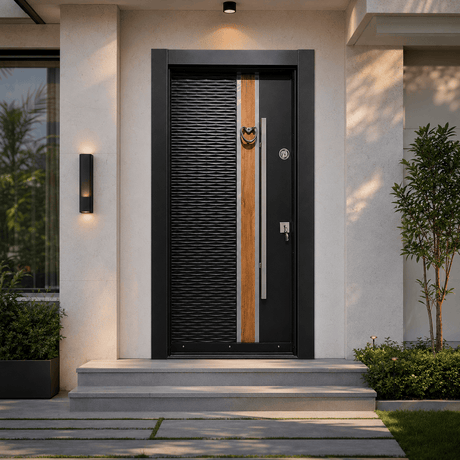 Decordin PVC-Laminated Security Entrance Door with Dual Lock - PMR 063