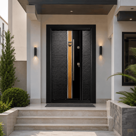 Decordin PVC-Laminated Security Entrance Door with Dual Lock - PMR 063