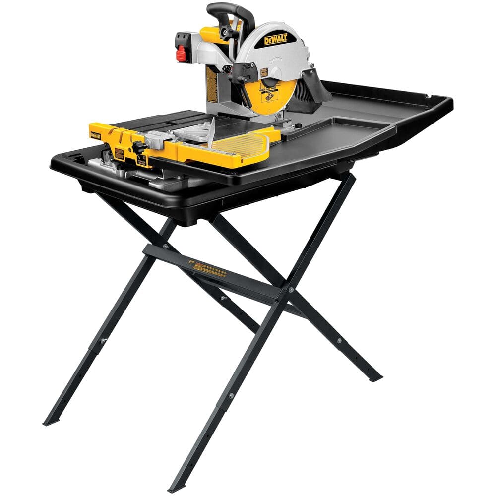 DeWalt Marble & Tile Cutter DeWalt 10" Slide Table Wet Tile Saw & Leg Stand 1600W - D24000S-QS