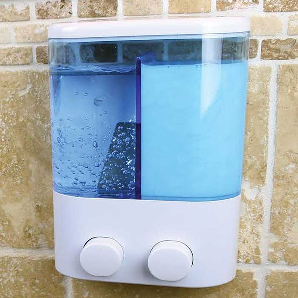 Dispenser Dryers & Dispensers Manual 2in1 Dual Wall Mounted Manual Hand Sanitizer & Liquid Soap Dispenser 700ml