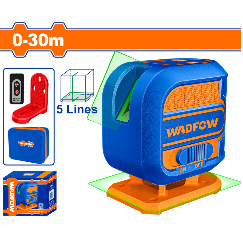 Wadfow Self-Leveling Line Laser Green Beam 30m - WLE3M06