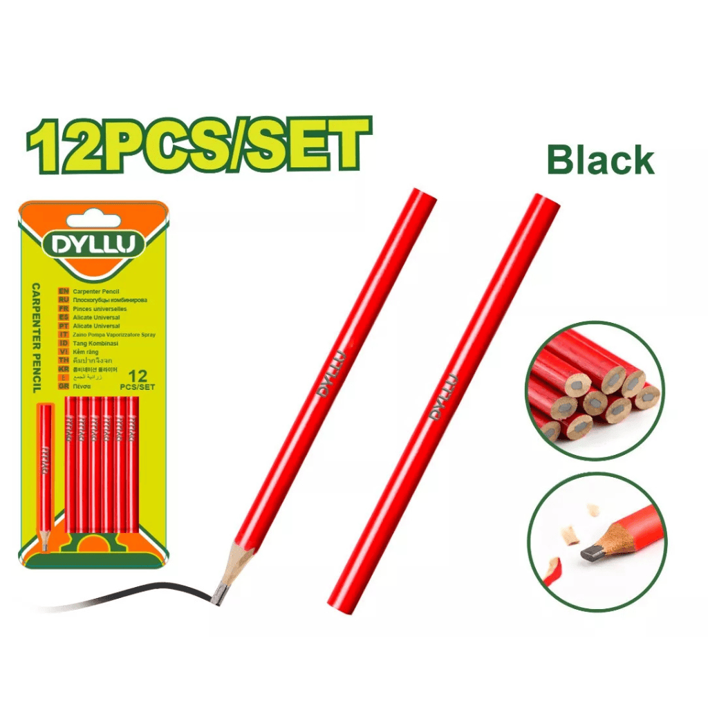 Dyllu Tape Measure Dyllu 12-Piece Carpenter Pencil Set - DTMQ1512